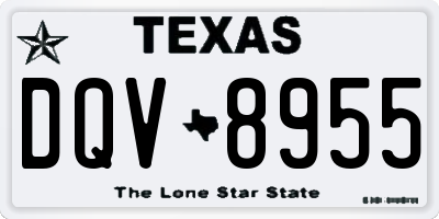 TX license plate DQV8955