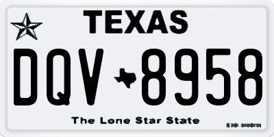 TX license plate DQV8958