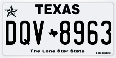 TX license plate DQV8963