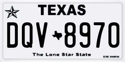 TX license plate DQV8970