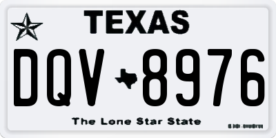 TX license plate DQV8976