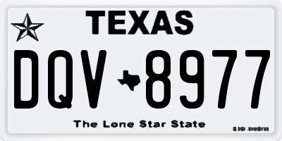 TX license plate DQV8977