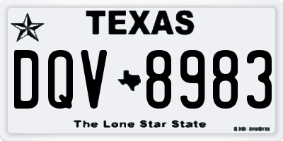 TX license plate DQV8983