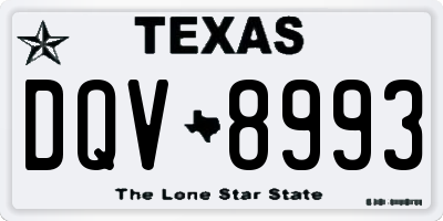 TX license plate DQV8993