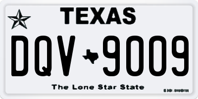 TX license plate DQV9009