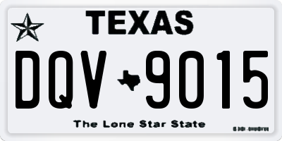 TX license plate DQV9015