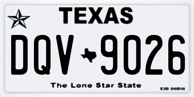 TX license plate DQV9026