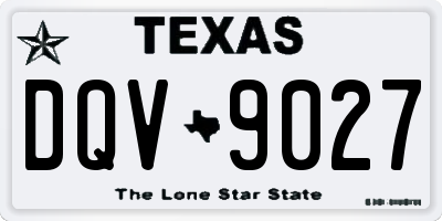 TX license plate DQV9027