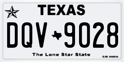 TX license plate DQV9028