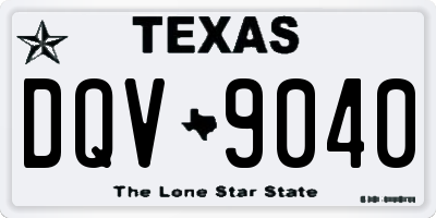 TX license plate DQV9040