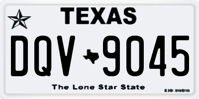 TX license plate DQV9045