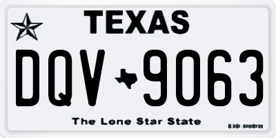 TX license plate DQV9063