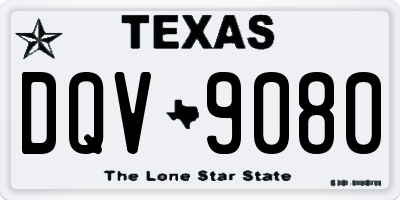 TX license plate DQV9080