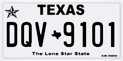 TX license plate DQV9101