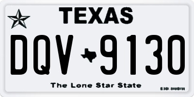 TX license plate DQV9130