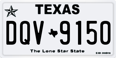 TX license plate DQV9150