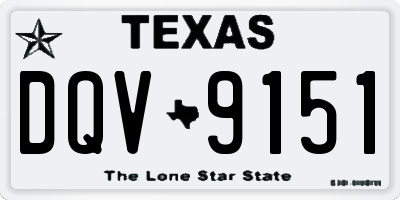 TX license plate DQV9151