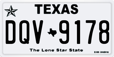 TX license plate DQV9178