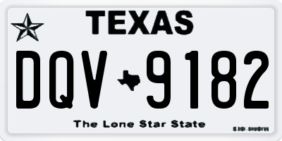 TX license plate DQV9182