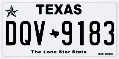 TX license plate DQV9183