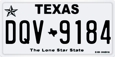 TX license plate DQV9184