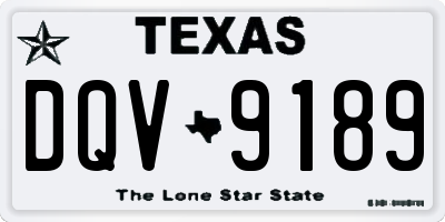 TX license plate DQV9189
