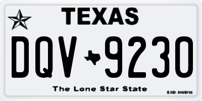 TX license plate DQV9230