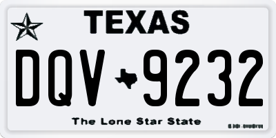 TX license plate DQV9232