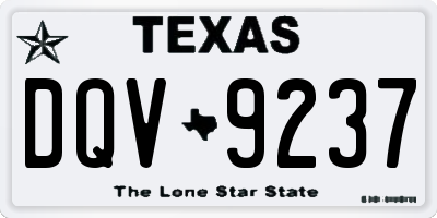 TX license plate DQV9237