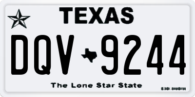 TX license plate DQV9244