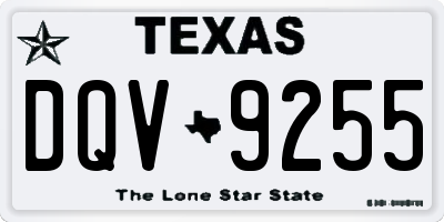 TX license plate DQV9255