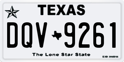TX license plate DQV9261
