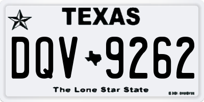 TX license plate DQV9262