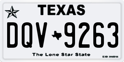 TX license plate DQV9263