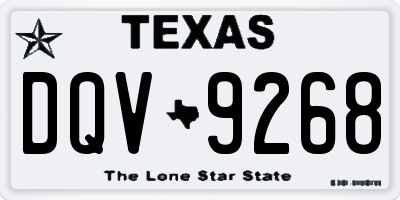 TX license plate DQV9268