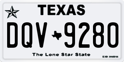 TX license plate DQV9280