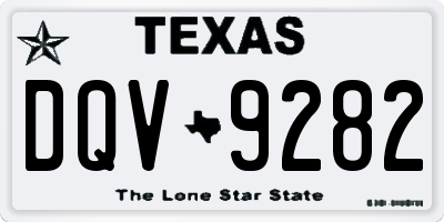 TX license plate DQV9282