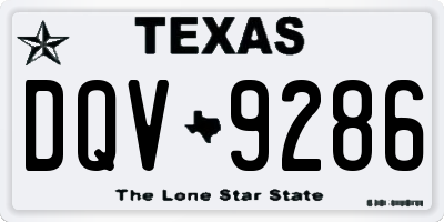 TX license plate DQV9286