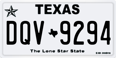 TX license plate DQV9294