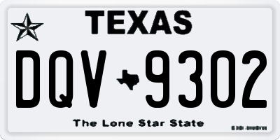 TX license plate DQV9302