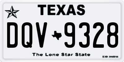 TX license plate DQV9328