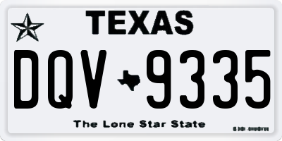 TX license plate DQV9335