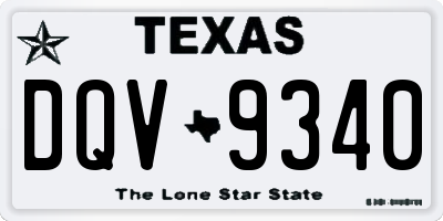 TX license plate DQV9340