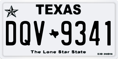 TX license plate DQV9341