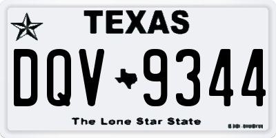 TX license plate DQV9344