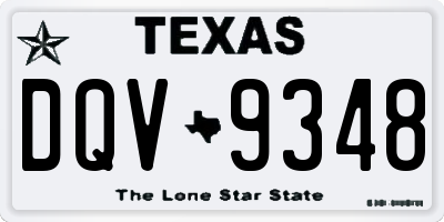 TX license plate DQV9348