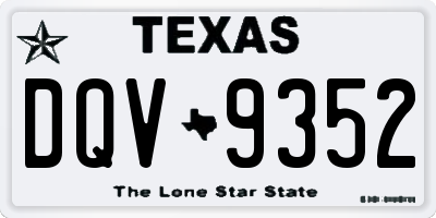 TX license plate DQV9352