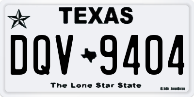TX license plate DQV9404