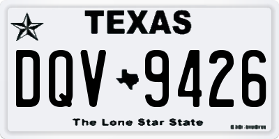 TX license plate DQV9426