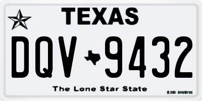 TX license plate DQV9432